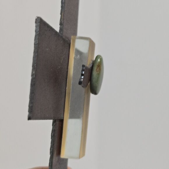 Cross Rustic Metal Turquoise Stone Resin/Glass Southwestern Religious 7.5" Wall - Picture 7 of 8